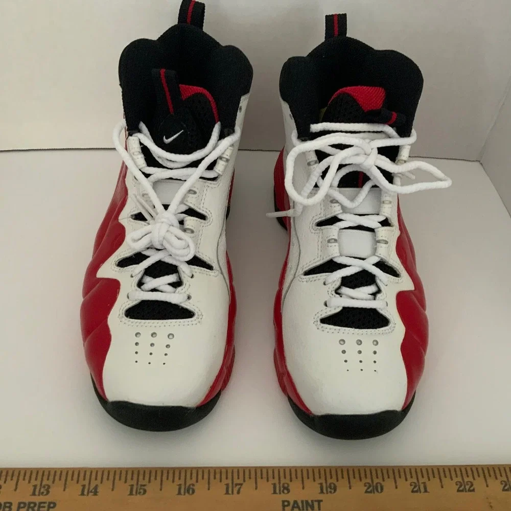 Nike Air Penny III 3 LE GS White Varsity Red Black 344977-101 Mens 4.5Y Sneakers